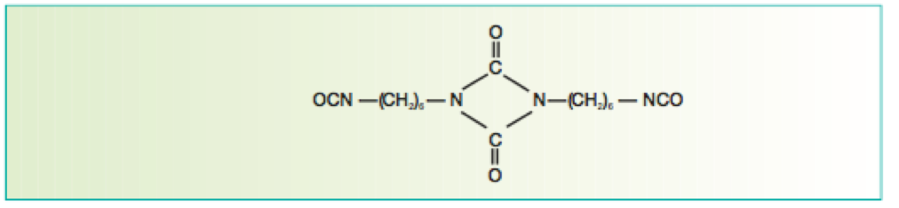 Uretdione formed from two HMDI molecules, as used in exterior aerospace 涂料