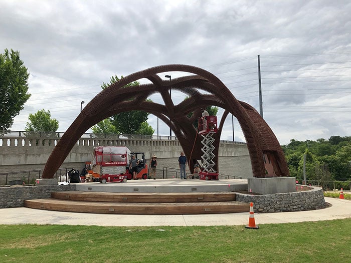 One City band shell in Nashville - learn about 3D-printed architectural projects in the UL Prospector Knowledge Center.