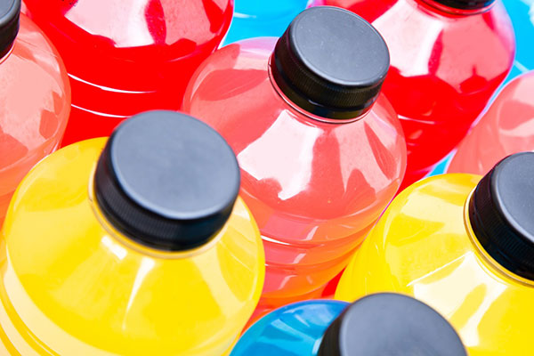 Photo of colorful sports drinks - Learn more about the sports beverage industry