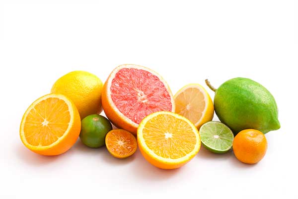 photo of several different citrus fruits